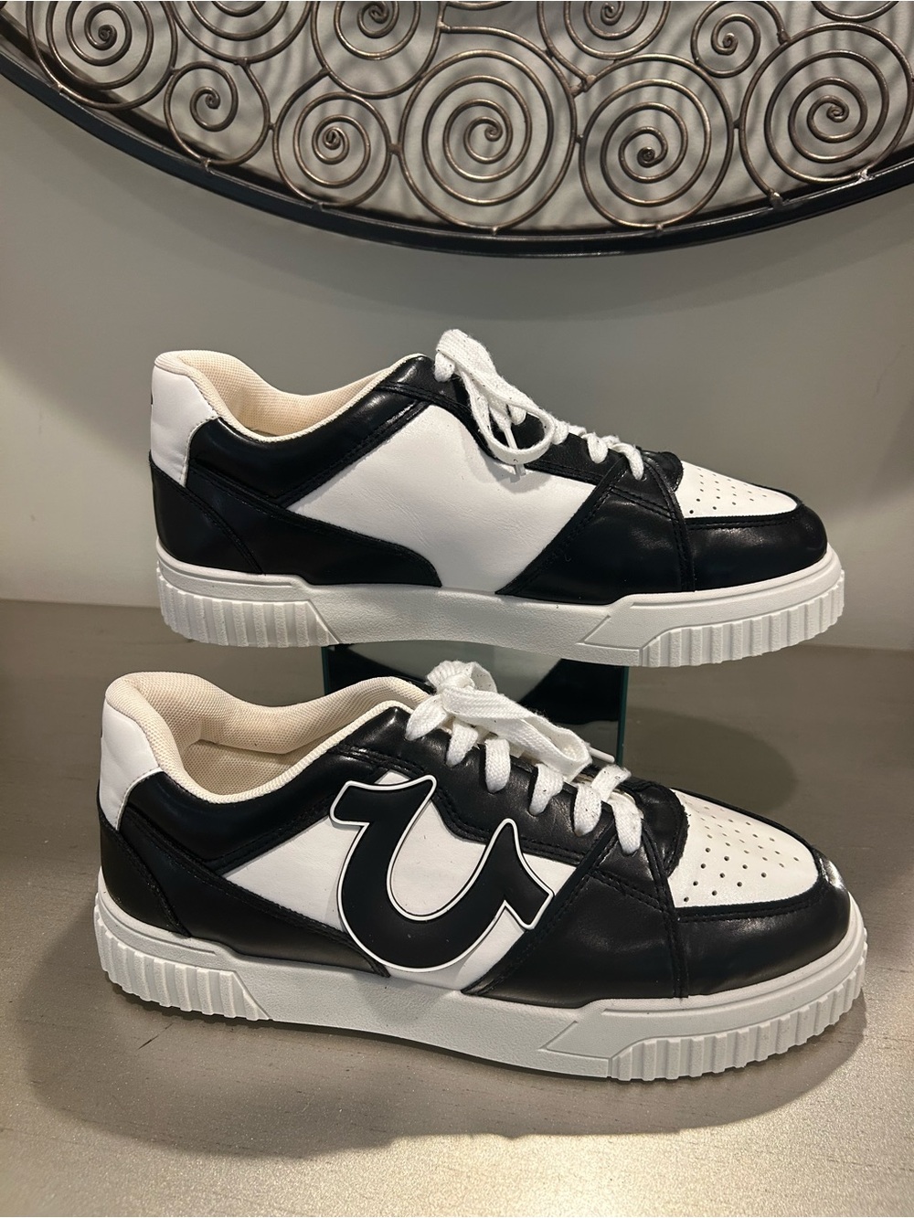 True Religion Black and White Low-Top Sneakers
